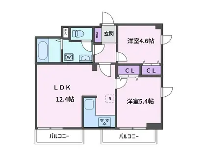 JOS RESIDENCE 高田馬場(2LDK/3階)の間取り写真