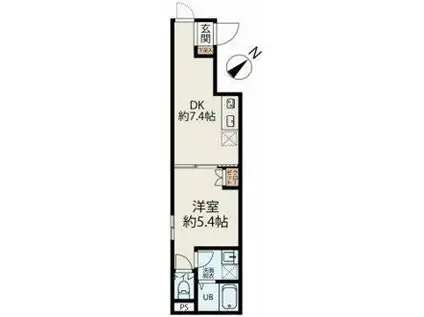 レ・メゾン入谷(1LDK/2階)の間取り写真