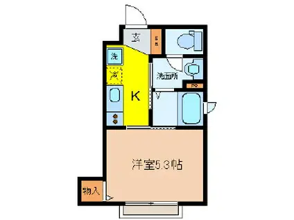 SKYシャンテ(1K/1階)の間取り写真