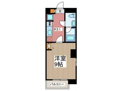 BAU HAUS(1K/6階)の間取り写真