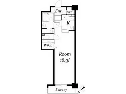 ロイヤルパークス千種(ワンルーム/5階)の間取り写真