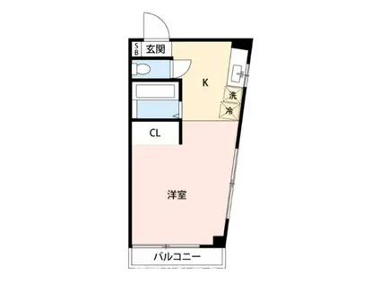 ホワイトウイング東浅川(1K/3階)の間取り写真