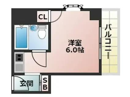 REBANGA十三アパートメント(ワンルーム/7階)の間取り写真