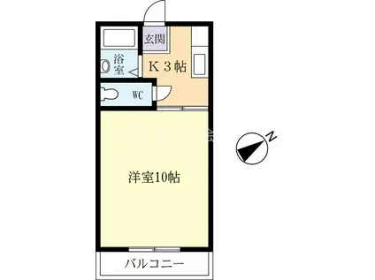 森輝ビル(1K/4階)の間取り写真
