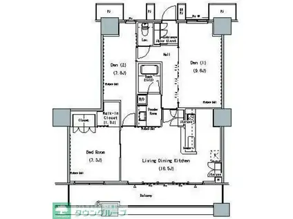 THE TOKYO TOWERS MIDTOWER(2SLDK/4階)の間取り写真