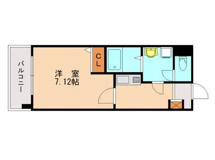 ステーション・アベニュー和白丘(1K/3階)の間取り写真