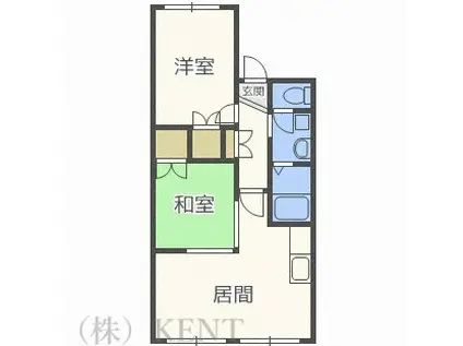 ファンタジア発寒(2LDK/2階)の間取り写真