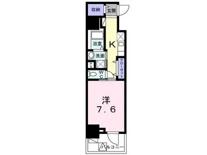 メイフェア(1K/7階)の間取り写真