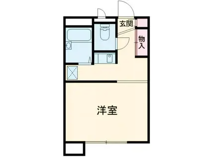 ヴェルドミール(1K/1階)の間取り写真