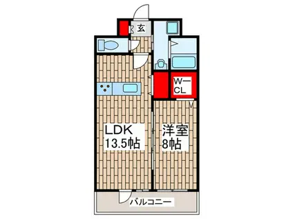 さがみLTレジデンス 303(1LDK/3階)の間取り写真