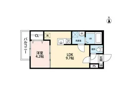 HARO KANAYAMA(1LDK/2階)の間取り写真