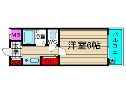 パークビレッジ(1K/4階)の間取り写真