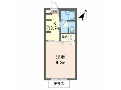 エコ・プリム(1K/1階)の間取り写真