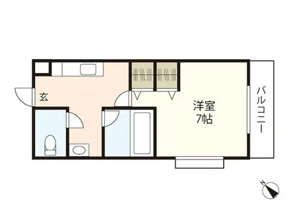 カーサ大塚2ND(1K/3階)の間取り写真