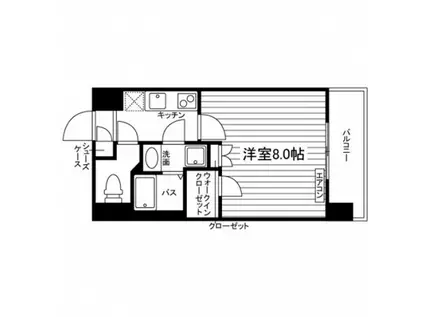 GRAND ESPOIR(1K/2階)の間取り写真