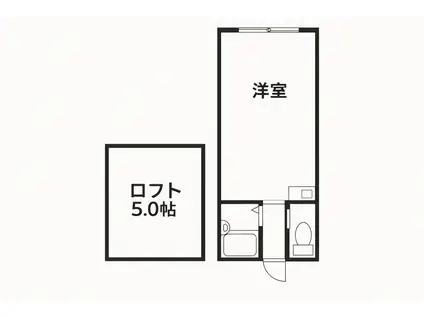 マーブルハウス(ワンルーム/2階)の間取り写真