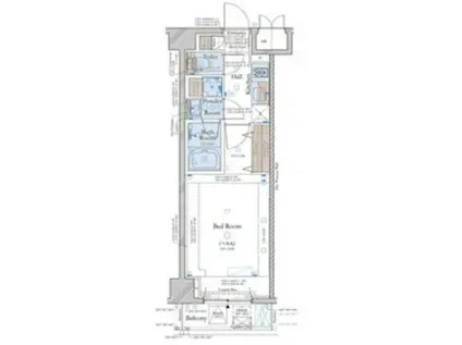 コンシェリア目黒 THE RESIDENCE(1K/4階)の間取り写真