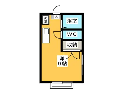 ファーストパレス金森II(ワンルーム/1階)の間取り写真