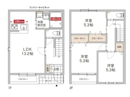 アベリア(3LDK/1階)の間取り写真