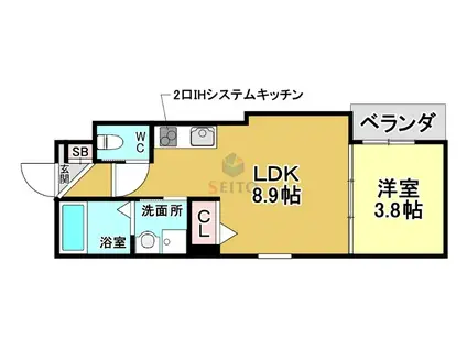 ESTRELLA(1LDK/4階)の間取り写真