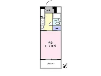 湘南ファーストライフ(1K/2階)の間取り写真