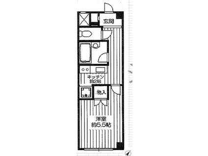 SKK-VIII(1K/2階)の間取り写真