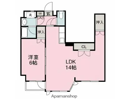 TKH-II(1LDK/3階)の間取り写真