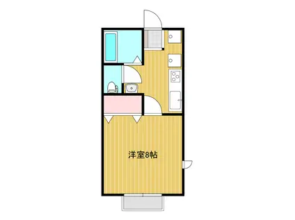 ウィンシズ・あさひ(1K/1階)の間取り写真