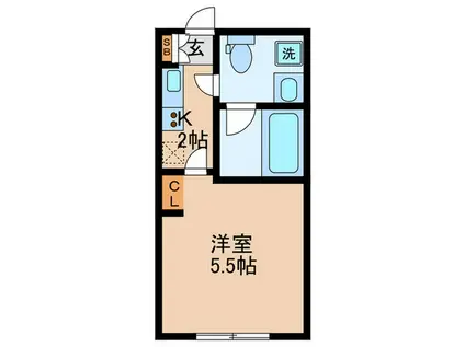 TF STORY JIYUGAOKA(1K/2階)の間取り写真