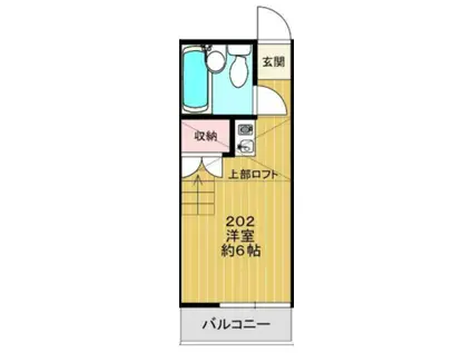 ドミトリー野寺(ワンルーム/2階)の間取り写真