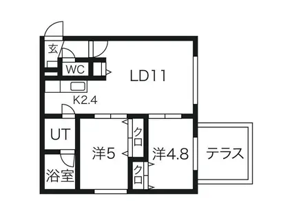 SR177(2LDK/1階)の間取り写真