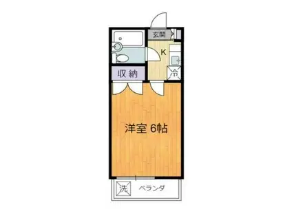 サンライズ深大寺(1K/2階)の間取り写真