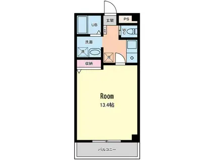 パレスジョージタウン(1K/3階)の間取り写真