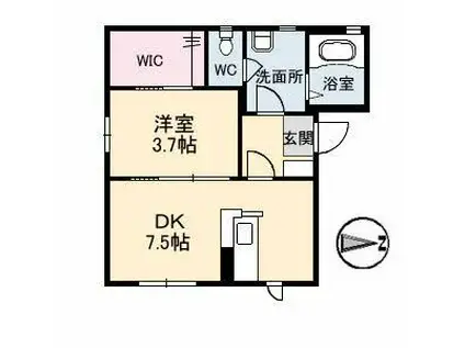 さっちゃん(1DK/1階)の間取り写真