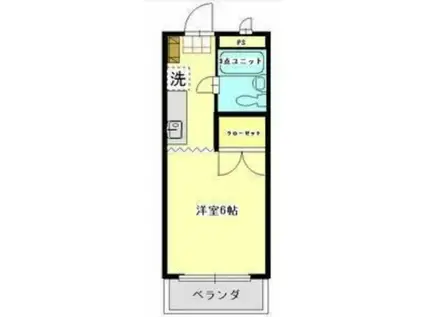 グランドール中山(1K/3階)の間取り写真