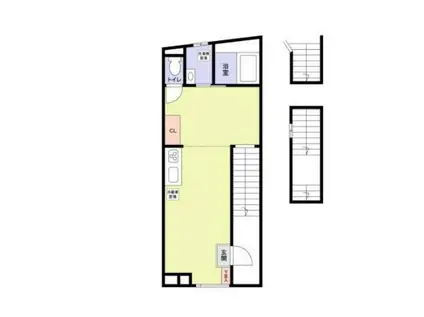 神楽坂テラス(ワンルーム/3階)の間取り写真