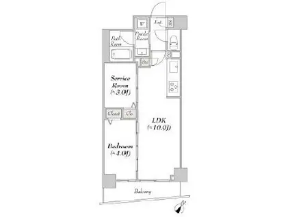 ルミーク文京千石(2LDK/4階)の間取り写真