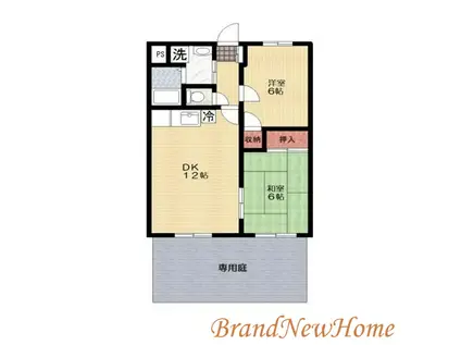 ベルフォーレ深井(2LDK/1階)の間取り写真