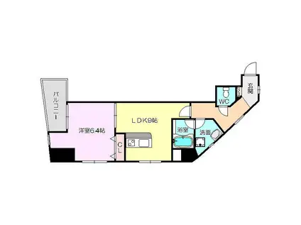 ベラヴィ―タ豊里(1LDK/3階)の間取り写真