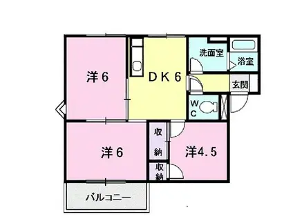 シルバーヴェリー金剛(3DK/2階)の間取り写真