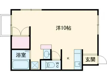 コーポスズカII(1K/1階)の間取り写真