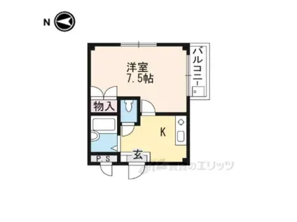 フレグランス大宮(1K/3階)の間取り写真