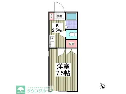 カレッジハウスVII(1K/1階)の間取り写真