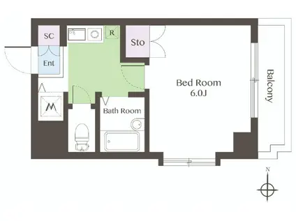 アーバンヒルズ(1K/7階)の間取り写真