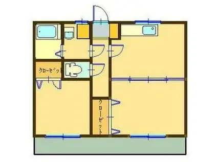 ドラゴン2000(2DK/1階)の間取り写真