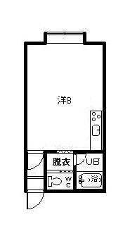 エミール旭町(ワンルーム/1階)の間取り写真
