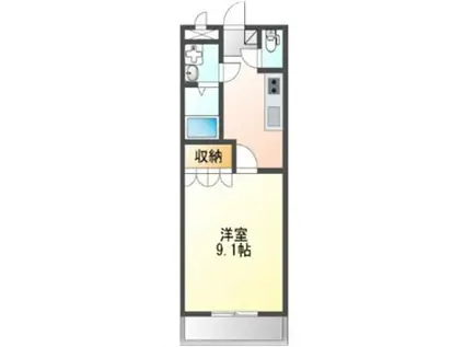 ナチュラリーハイツI(1K/1階)の間取り写真