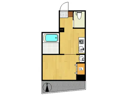 第131新井ビル(ワンルーム/8階)の間取り写真