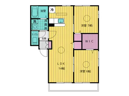 レオミュール(2LDK/1階)の間取り写真