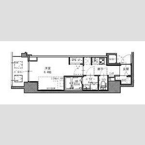 S-RESIDENCE福島玉川TRES(1K/13階)の間取り写真